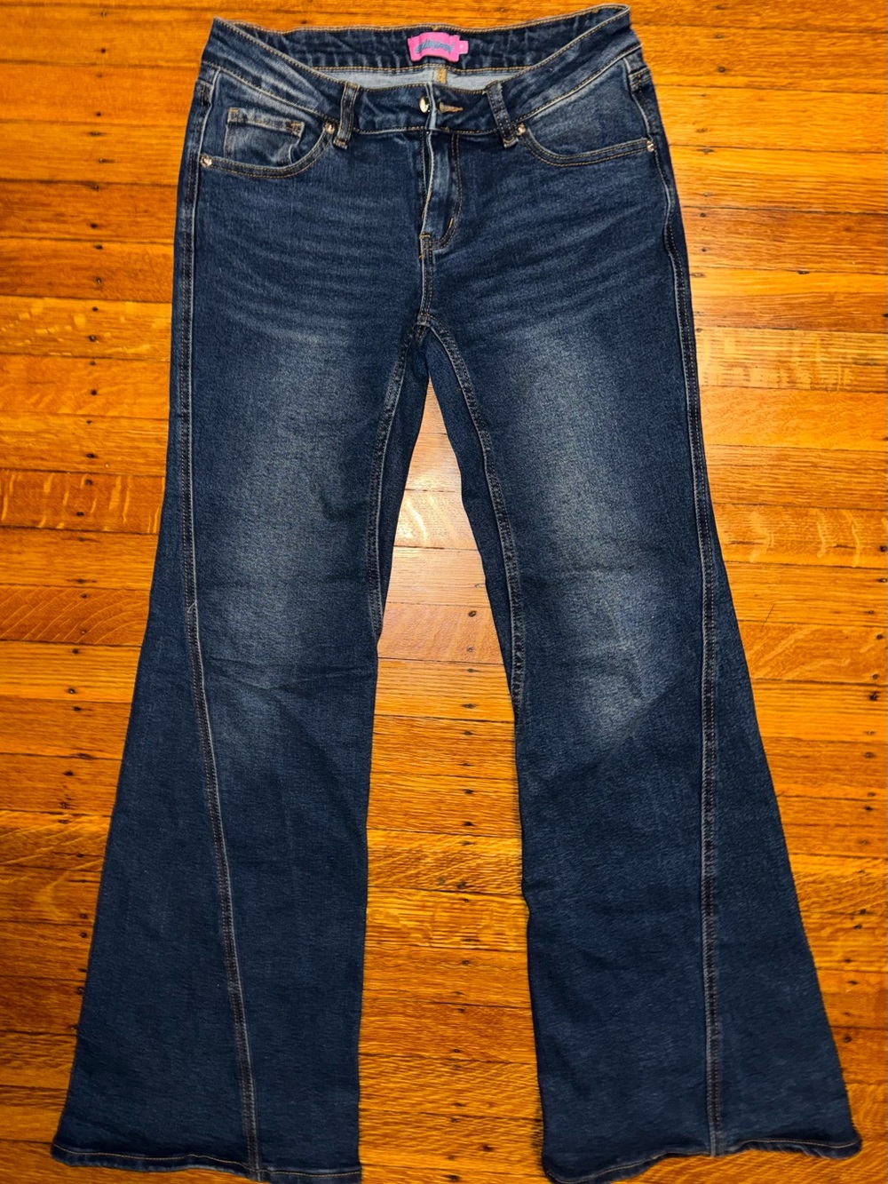 Dark Wash Edikted Mid/Low rise Bootcut Jeans